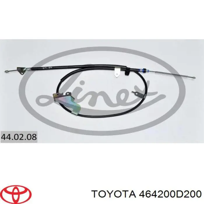 464200D200 Toyota Cabo do freio de estacionamento traseiro direito