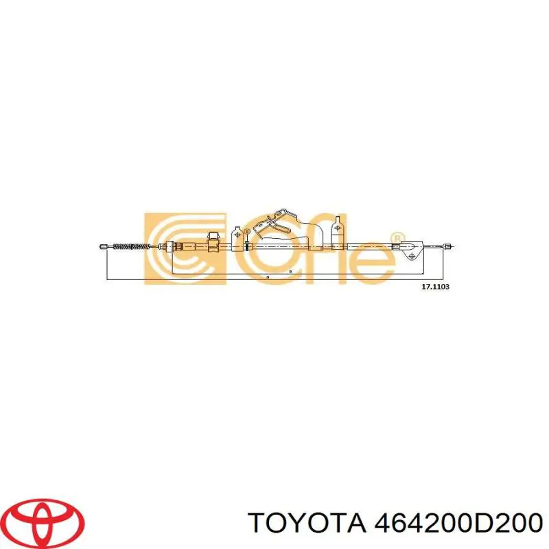 Cabo do freio de estacionamento traseiro direito Toyota 464200D200 preço, a partir de 24,07 USD
