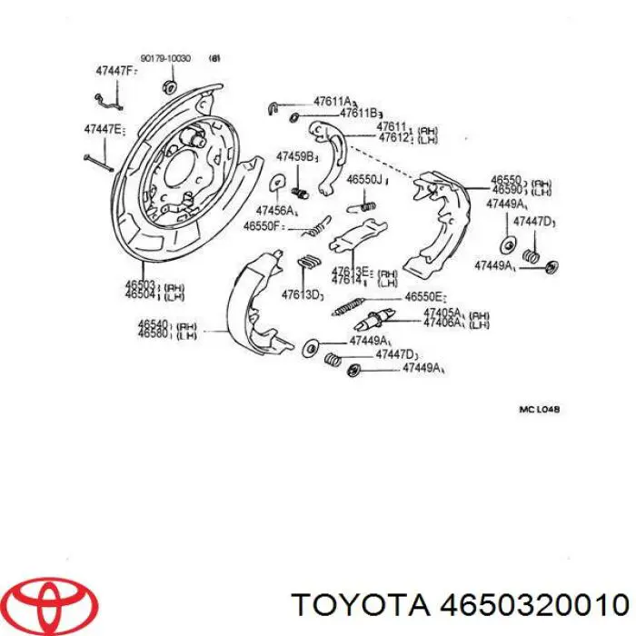 Proteção direita do freio de disco traseiro Toyota 4650320010 preço, a partir de 606,27 USD
