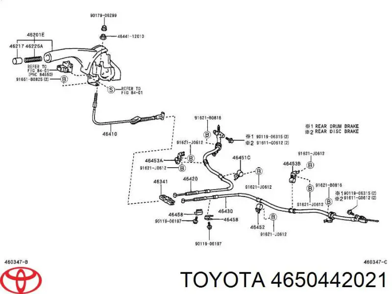 Proteção esquerda do freio de disco traseiro Toyota 4650442021 preço, a partir de 93,58 USD