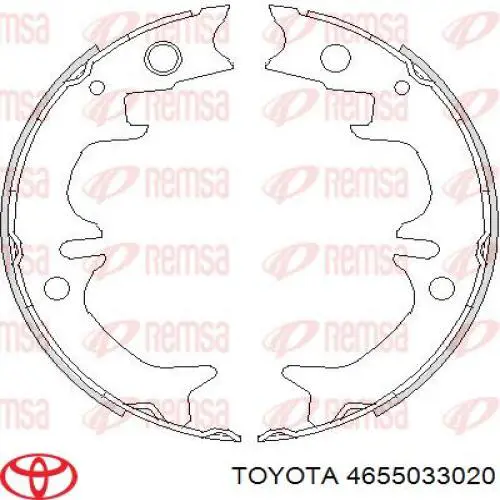 4655033020 Toyota Sapatas do freio de estacionamento