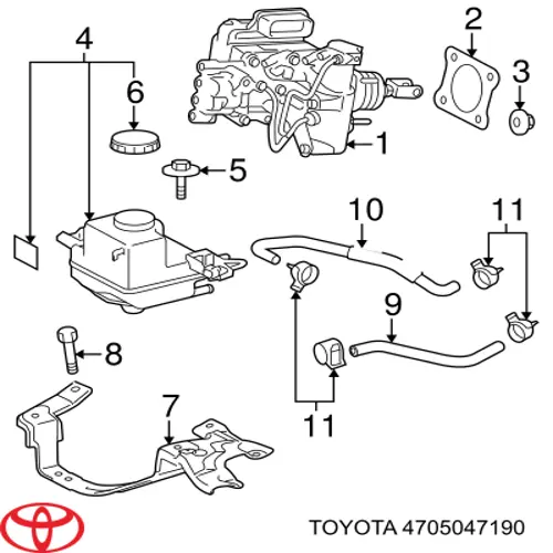 Cilindro mestre do freio Toyota Prius  ZVW30