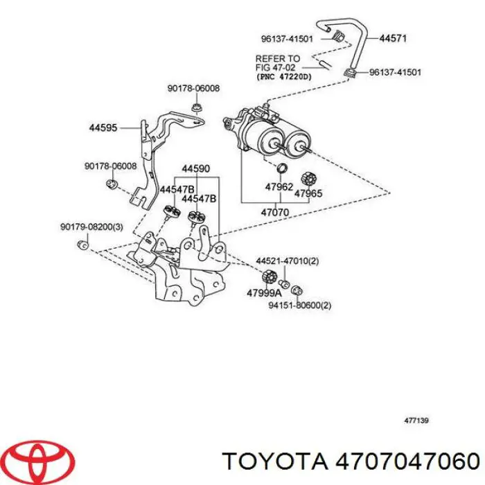 Compre 4707047060 Toyota Bomba de ABS de cilindro mestre do freio