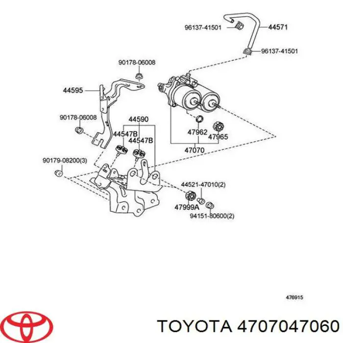 Bomba de ABS de cilindro mestre do freio Toyota 4707047060 preço, a partir de 581,70 USD