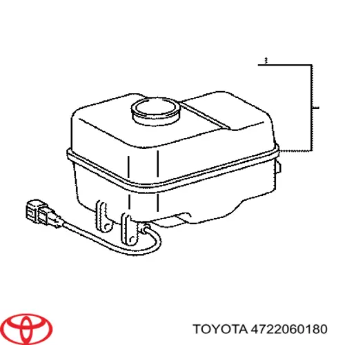Tanque de cilindro mestre do freio (de fluido de freio) para Toyota Land Cruiser PRADO ASIA J12