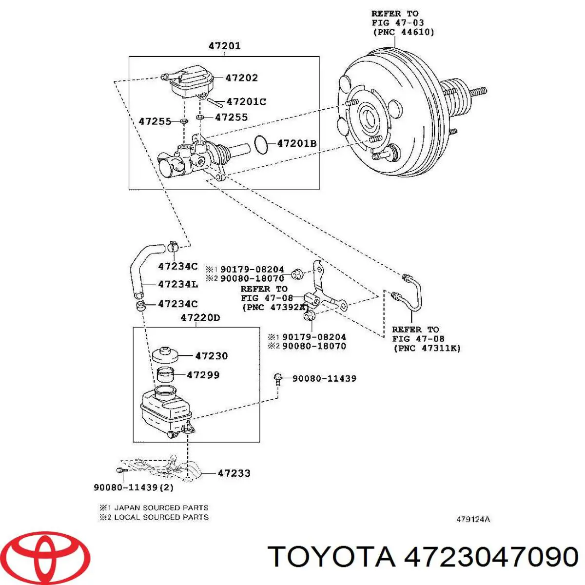 Tampa de tanque de cilindro mestre do freio Toyota 4723047090 preço, a partir de 19,88 USD