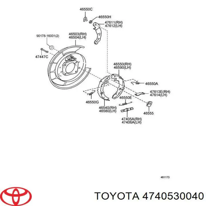 Regulador do freio de tambor traseiro Toyota 4740530040 preço, a partir de 24,22 USD