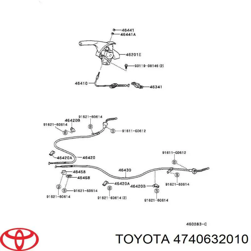 4740632010 Toyota Regulador do freio de tambor traseiro