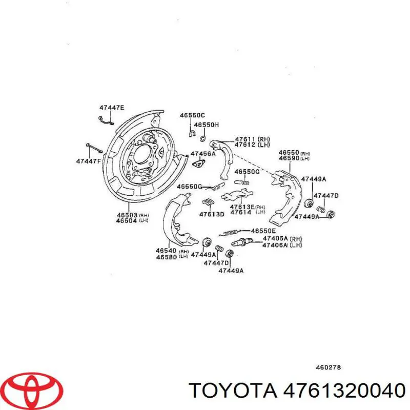 Braçadeira de barra de acoplamento do tambor de freio Toyota 4761320040 preço, a partir de 27,98 USD