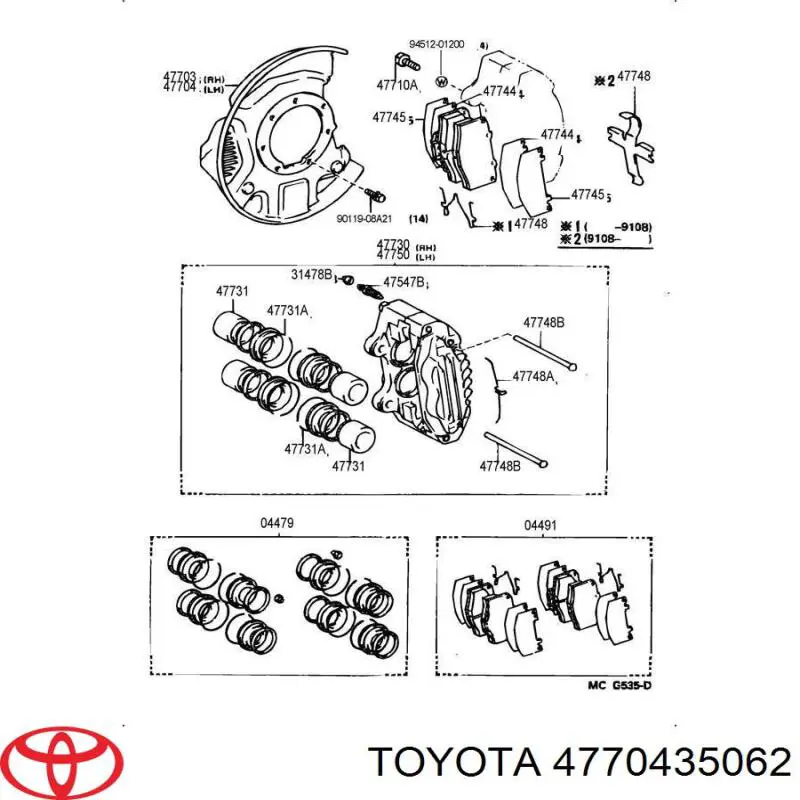 Proteção do freio de disco dianteiro esquerdo Toyota 4770435062 preço, a partir de 352,13 USD