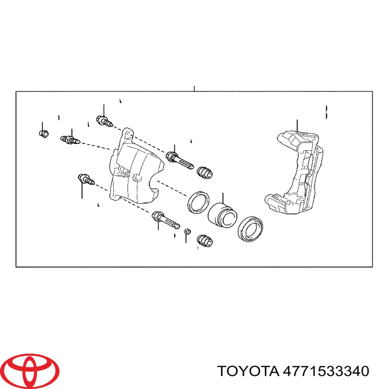 4771533340 Toyota Guia inferior de suporte dianteiro