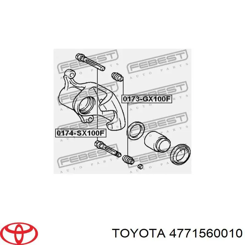 Compre 4771560010 Toyota Guia superior de suporte traseiro