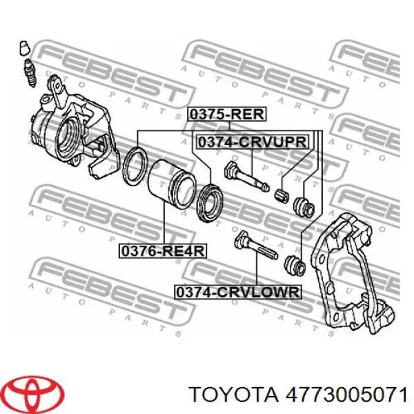 Compre 4773005071 Toyota Suporte do freio traseiro direito