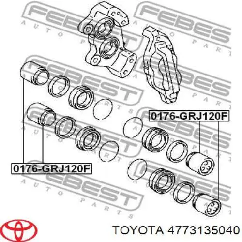Pistão de suporte do freio dianteiro Toyota 4773135040 preço, a partir de 13,17 USD