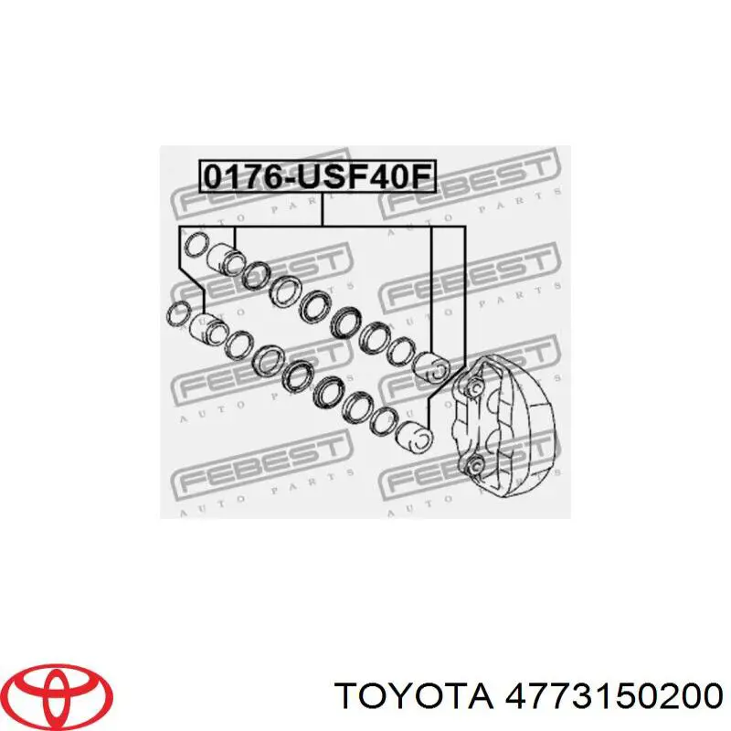 Pistão de suporte do freio dianteiro Toyota 4773150200 preço, a partir de 13,99 USD