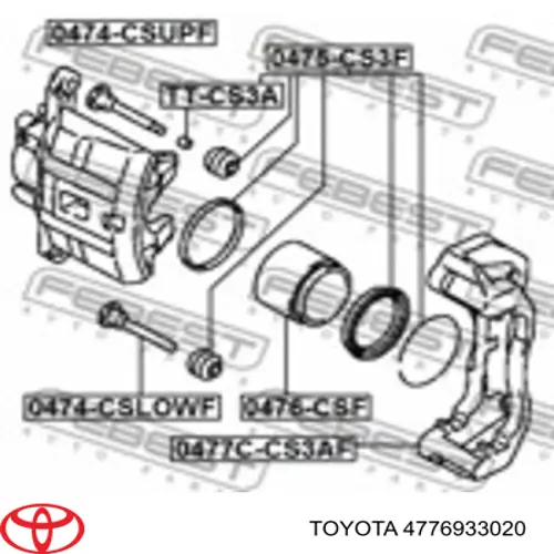Bucha da guia de suporte dianteira Toyota 4776933020 preço, a partir de 2,37 USD