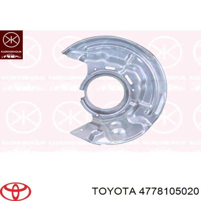 4778105020 Toyota Proteção do freio de disco dianteiro direito