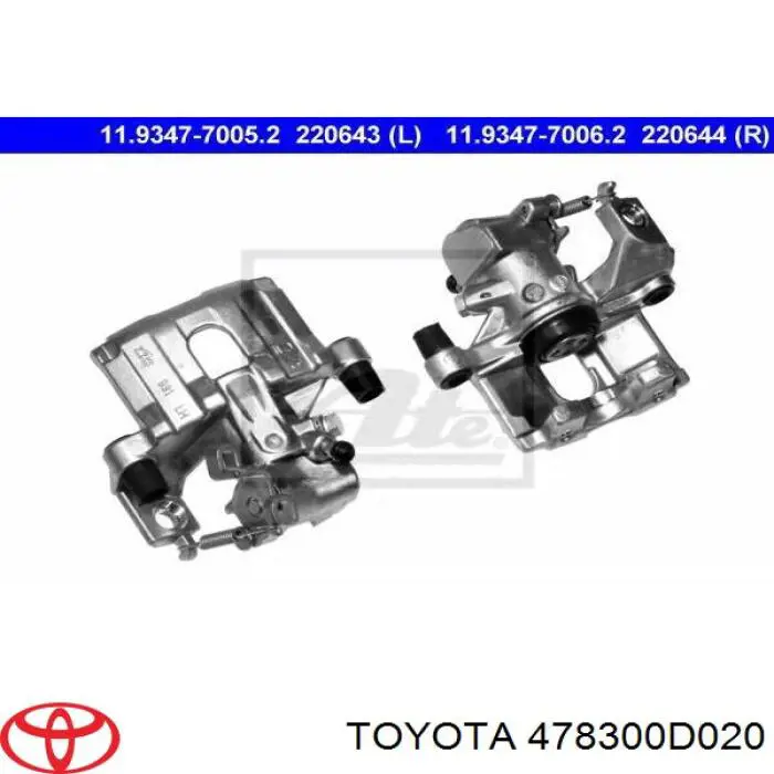 Suporte do freio traseiro direito Toyota 478300D020 preço, a partir de 66,77 USD