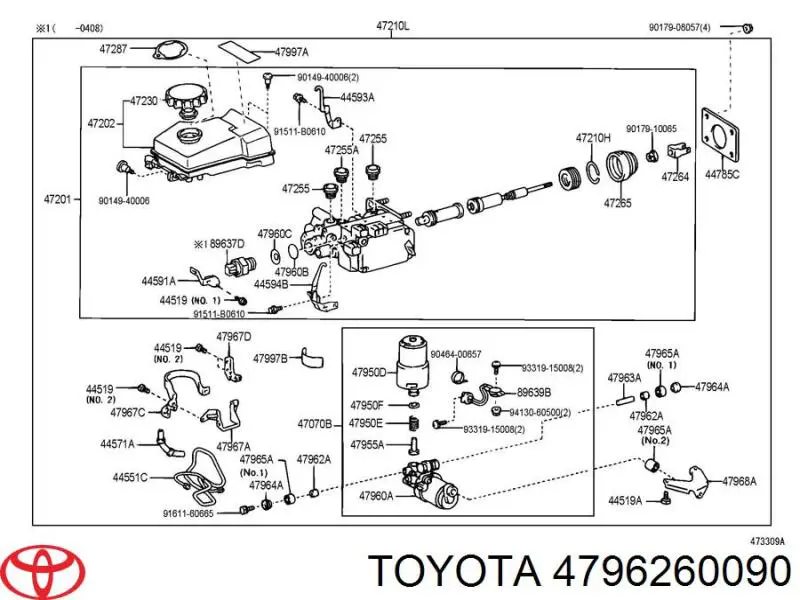  Toyota 4796260090 preço, a partir de 3,46 USD