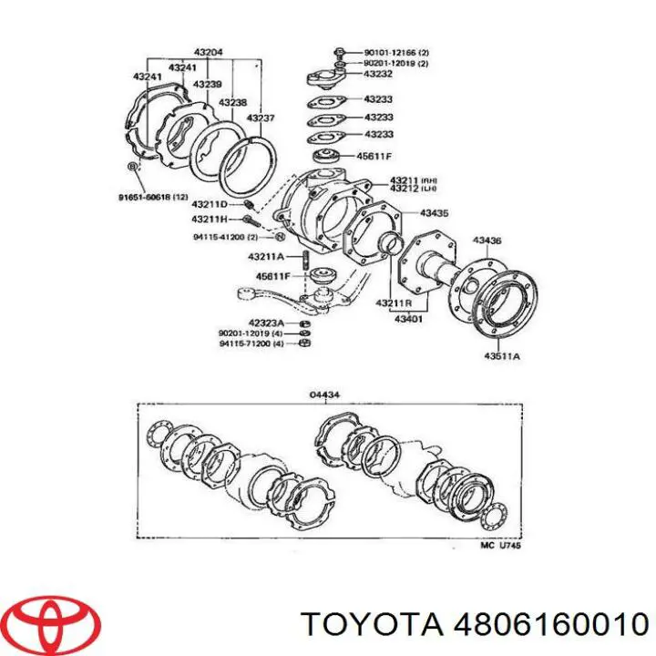 Bloco silencioso dianteiro do braço oscilante inferior Toyota 4806160010 preço, a partir de 12,87 USD
