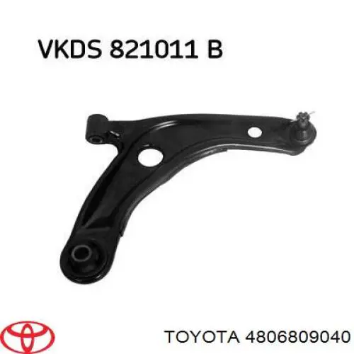 4806809040 Toyota Braço oscilante inferior direito de suspensão dianteira