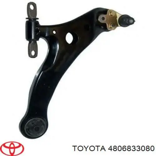 4806833080 Toyota Braço oscilante inferior direito de suspensão dianteira