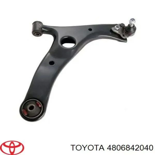 4806842040 Toyota Braço oscilante inferior direito de suspensão dianteira