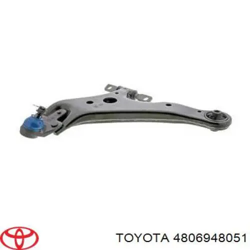 4806948051 Toyota Braço oscilante inferior esquerdo de suspensão dianteira