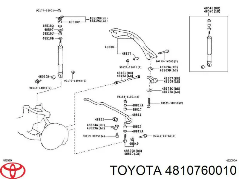 Barra de torção Toyota 4810760010 preço, a partir de 35,11 USD
