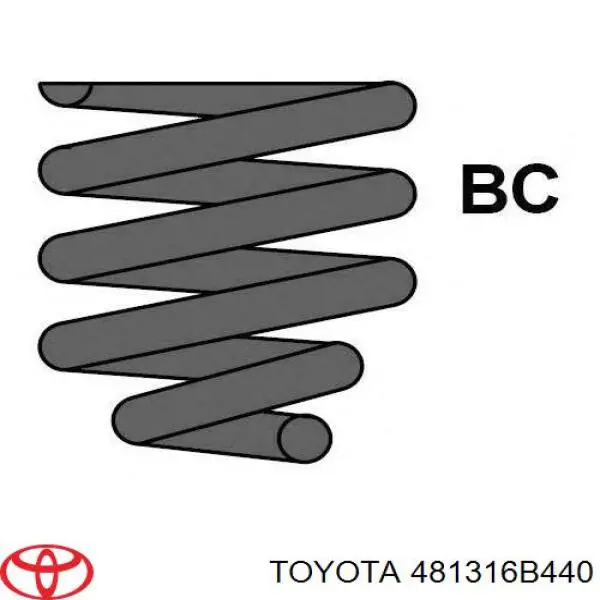 481316B440 Toyota Mola dianteira esquerda