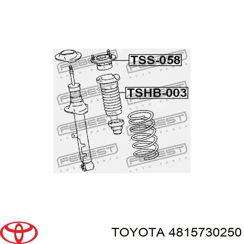 Compre 4815730250 Toyota Bota de proteção de amortecedor dianteiro