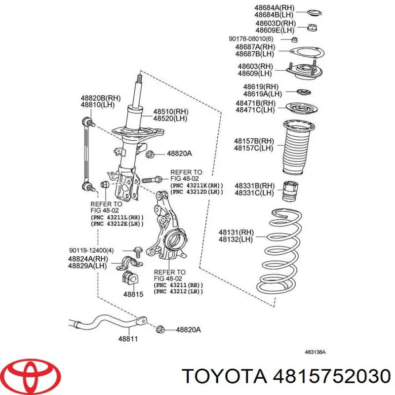 Bota de proteção de amortecedor dianteiro Toyota 4815752030 preço, a partir de 23,78 USD