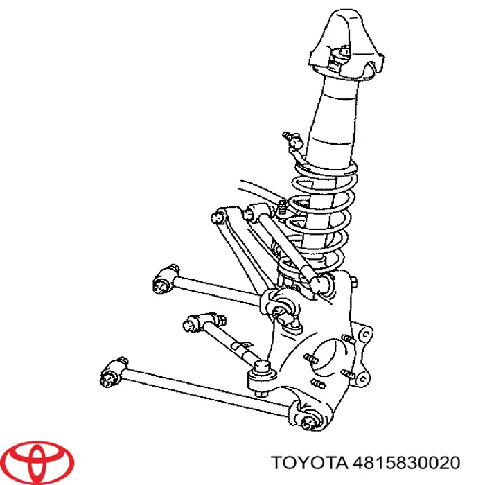 4815830020 Toyota Espaçador (anel de borracha) da mola dianteira inferior