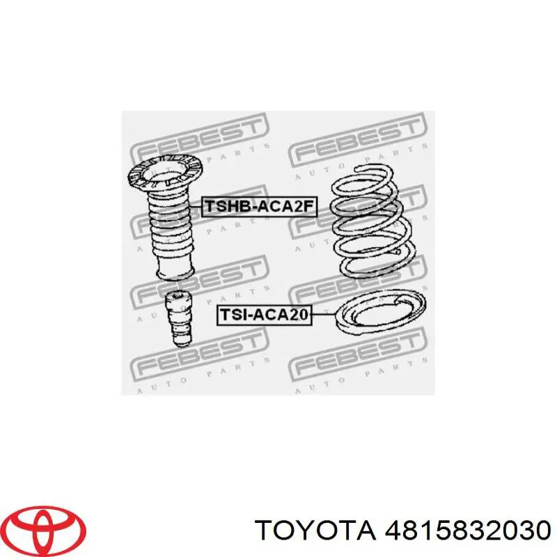 Compre 4815832030 Toyota Espaçador (anel de borracha) da mola dianteira superior