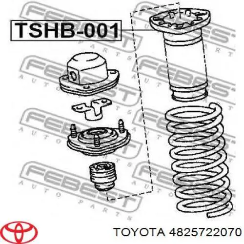 Compre 4825722070 Toyota Bota de proteção de amortecedor traseiro