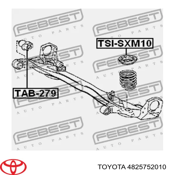 Espaçador (anel de borracha) da mola traseira superior Toyota 482570D010 preço, a partir de 10,86 USD