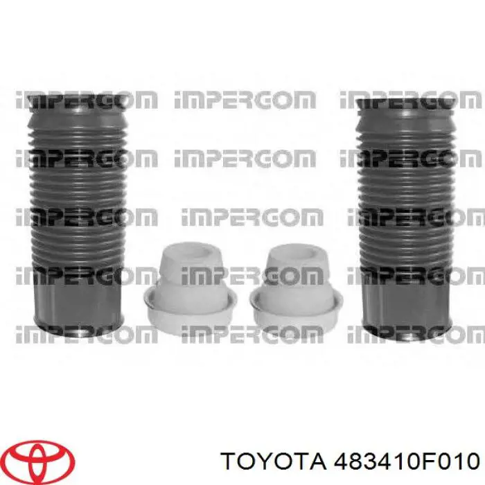 Compre 483410F010 Toyota Pára-choque (grade de proteção) de amortecedor traseiro + bota de proteção