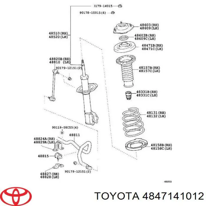 Espaçador (anel de borracha) da mola dianteira superior Toyota 4847141011 preço, a partir de 34,65 USD