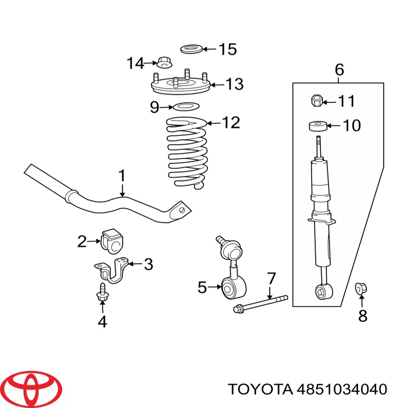 Amortecedor dianteiro Toyota 4851034040 preço, a partir de 234,01 USD