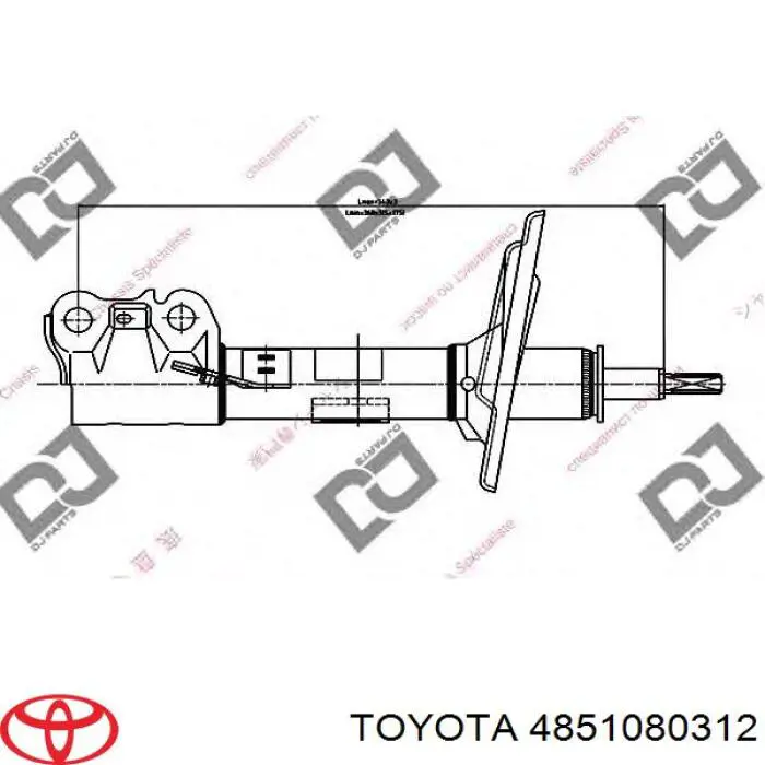 Amortecedor dianteiro direito Toyota 4851080312 preço, a partir de 62,51 USD