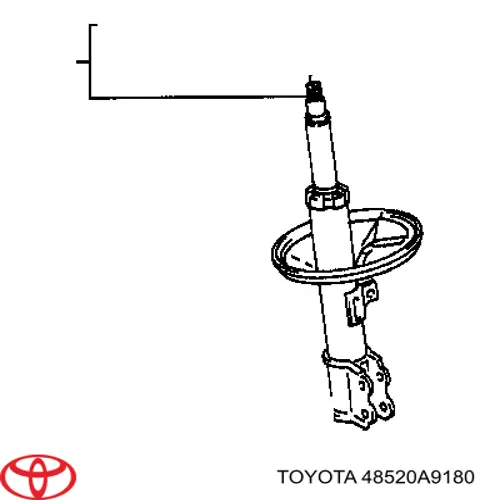 Compre 48520A9180 Toyota Amortecedor dianteiro esquerdo