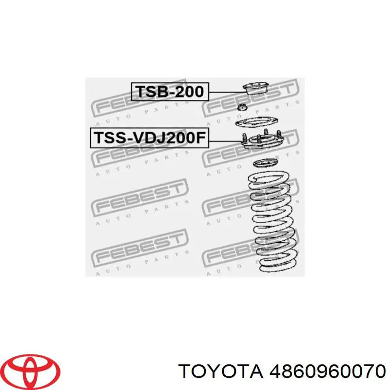 Compre 4860960070 Toyota Suporte de amortecedor dianteiro