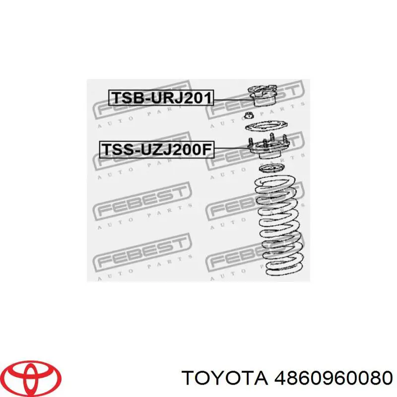 Suporte de amortecedor dianteiro Toyota 4860960080 preço, a partir de 25,16 USD
