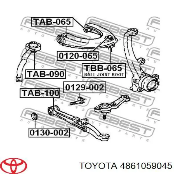 Compre 4861059045 Toyota Braço oscilante superior direito de suspensão dianteira