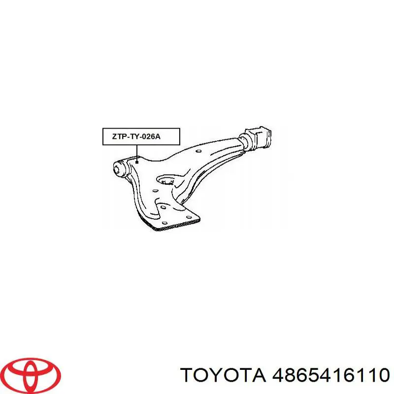 Bloco silencioso dianteiro do braço oscilante inferior 4865416110 Toyota