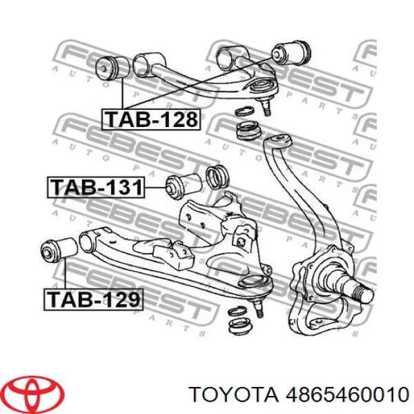 Compre 4865460010 Toyota Bloco silencioso dianteiro do braço oscilante inferior