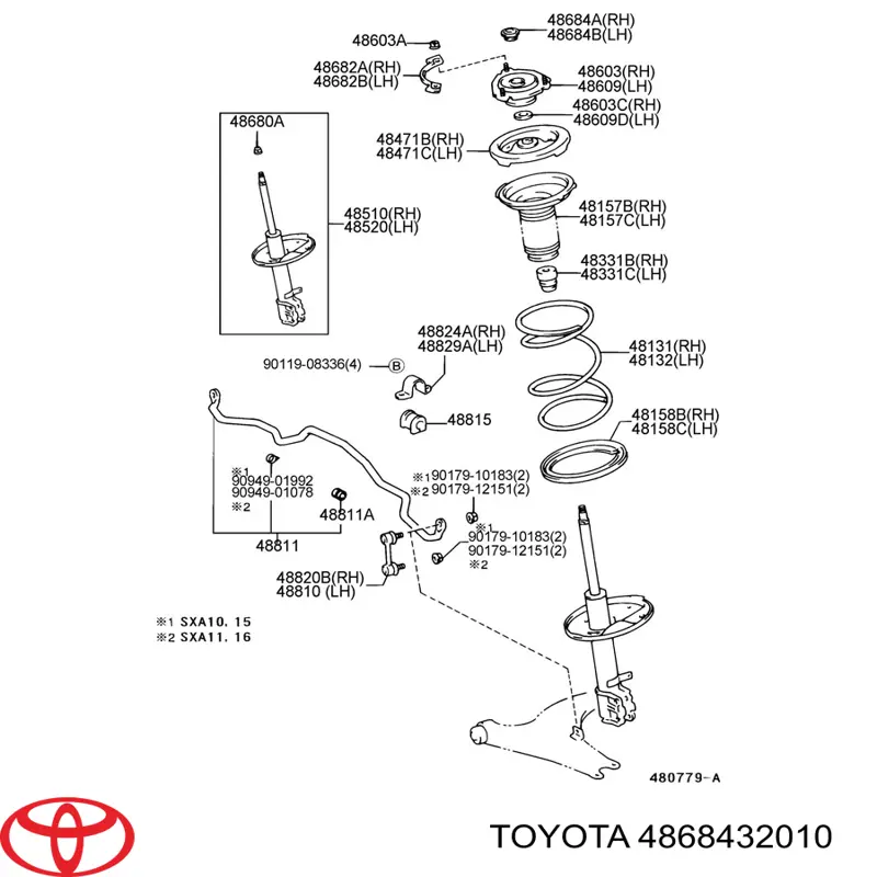  Toyota 4868432010 preço, a partir de 8,88 USD