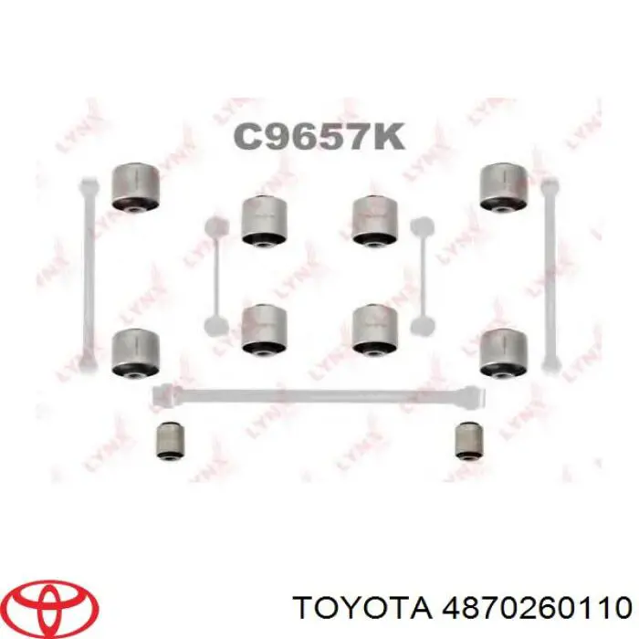 Bloco silencioso de braço oscilante traseiro longitudinal Toyota 4870260110 preço, a partir de 11,50 USD