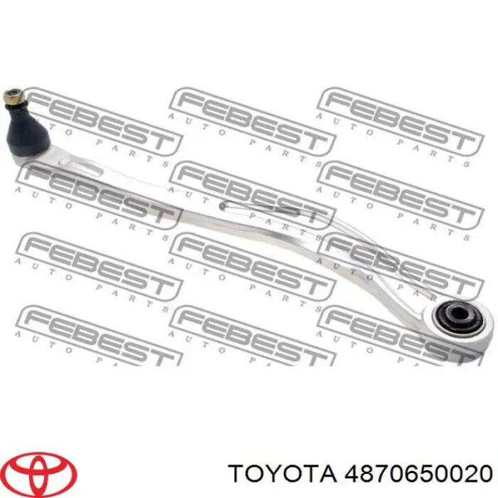 4870650020 Toyota Braço oscilante transversal esquerdo de suspensão traseira