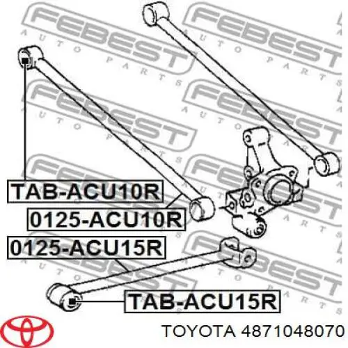 Barra transversal de suspensão traseira Toyota 4871048070 preço, a partir de 49,58 USD